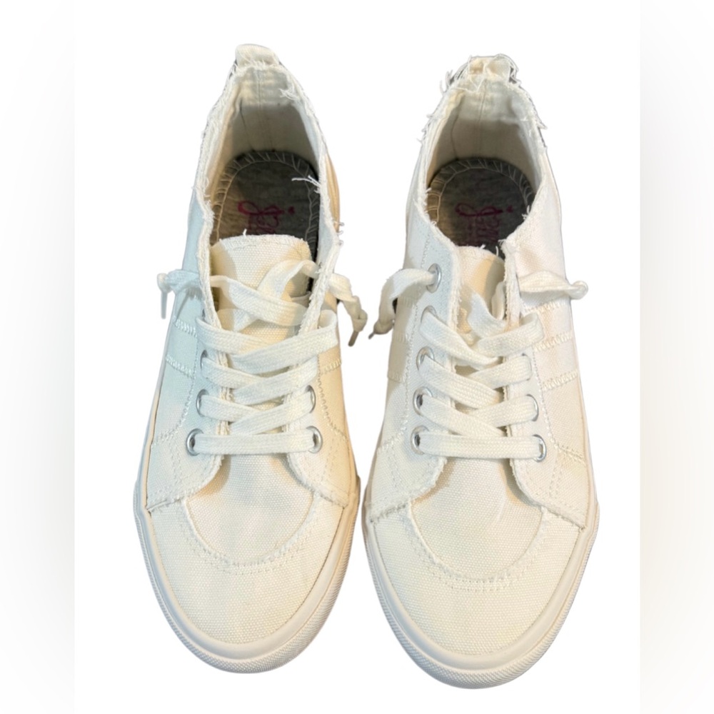 Jelly-Pop Distressed Canvas Slip-On Sneakers